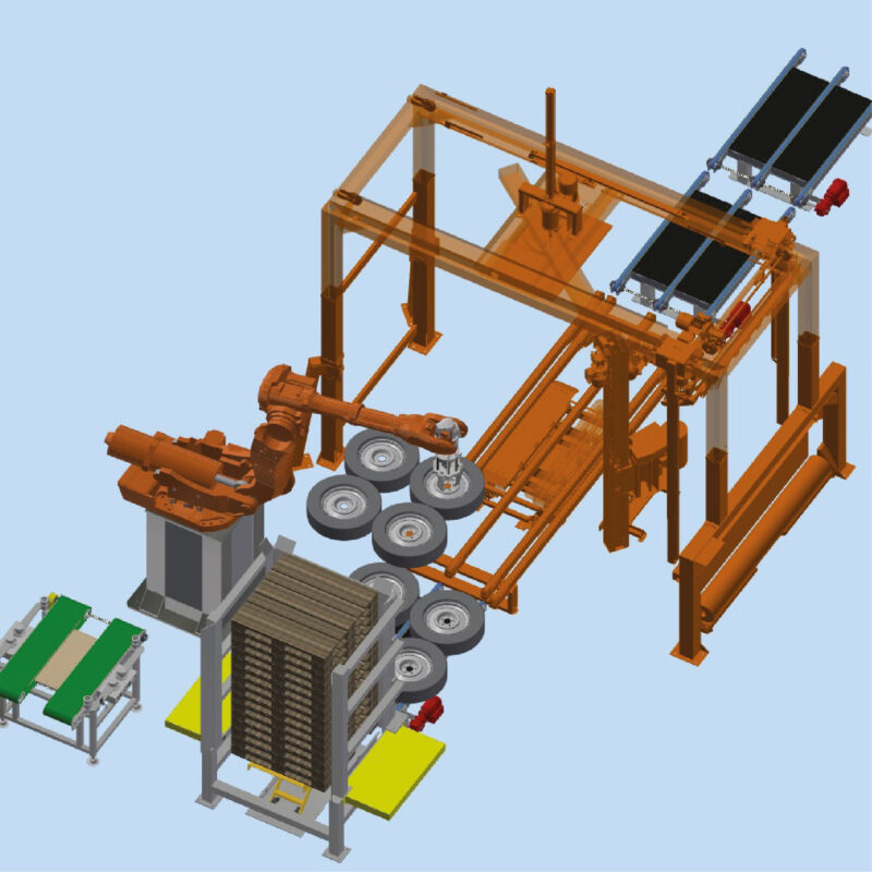 Palletizing Auto Pallet Feeding & Wrapping